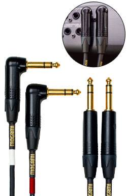 Mogami Gold TRS-TRS Balanced 1/4" Audio Patch Cable - 10ft
