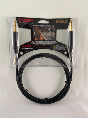 Mogami Gold TRS-TRS Balanced 1/4" Audio Patch Cable - 10ft