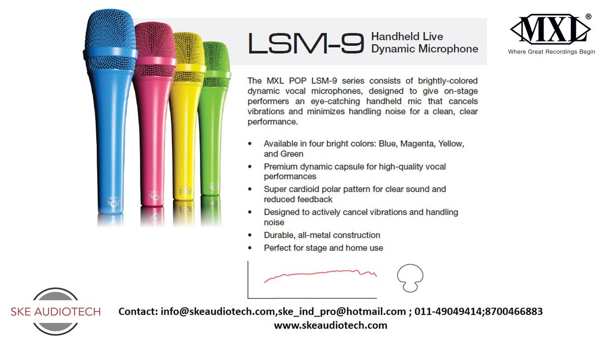MXL POP LSM-9 - Live Performance Microphones ( Color options)