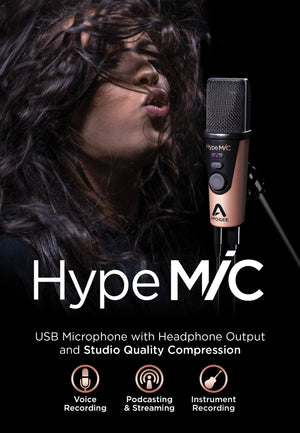 Apogee Hype MiC USB Microphone with Headphone Output and Studio Quality Compression