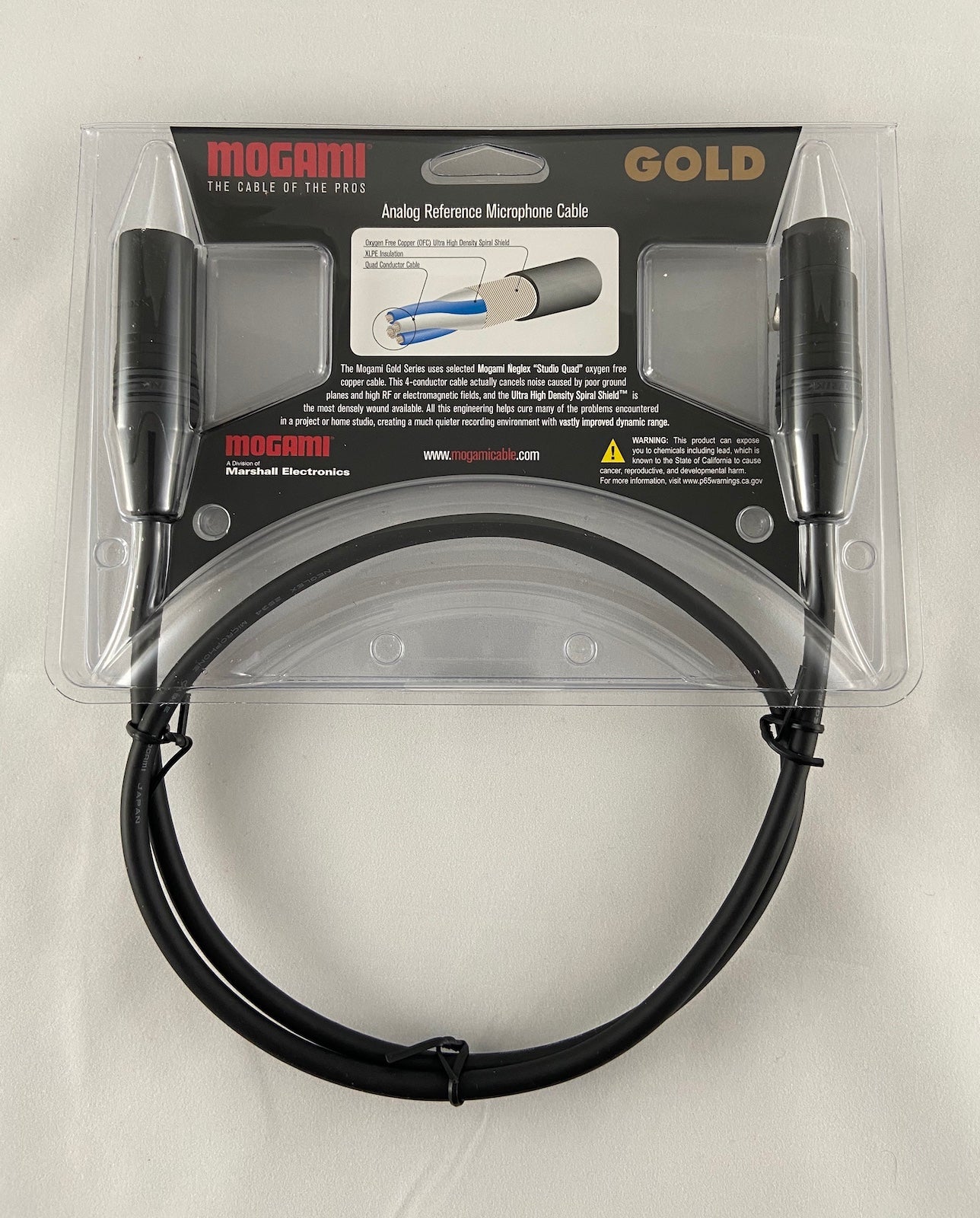 Mogami Gold Studio Microphone Cable - 10ft