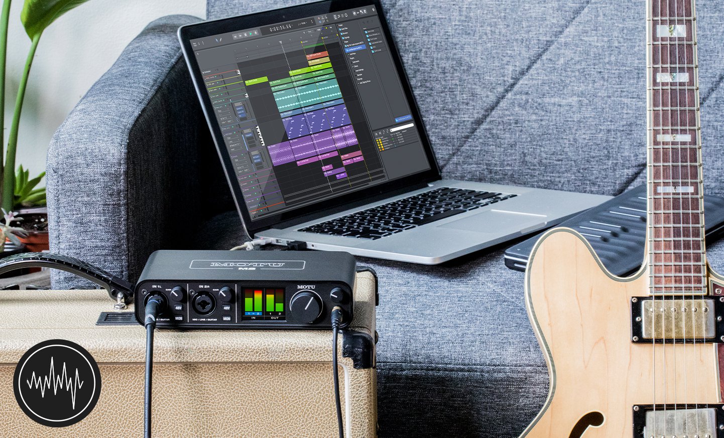 MOTU M2 2x2 USB-C Audio Interface for Recording, Mixing & Podcasting
