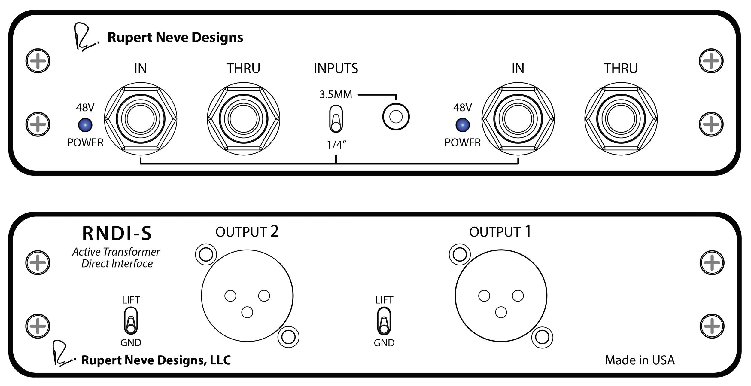 Rupert Neve Designs RNDI-S Stereo Active Transformer Direct Box