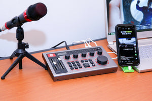 SabineCast Bluetooth Mixer with Built in Audio Interface and Microphone Bundle